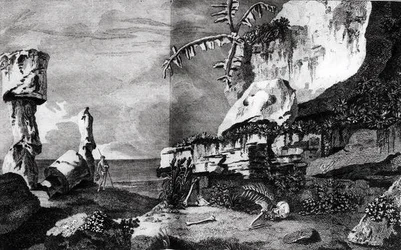Monuments on Easter Island, from Voyages of Captain Cook, 1774